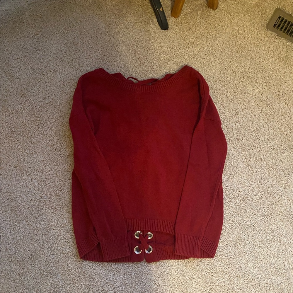 Express Crimson Knit Sweater
